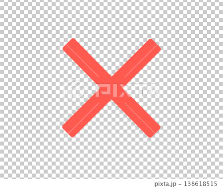 一個簡單的紅色“X”圖示。 138618515