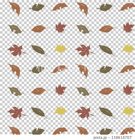 A seamless pattern background with various fallen leaves, perfect for Halloween. A seamless pattern background with various fallen leaves, perfect for Halloween. 138618707