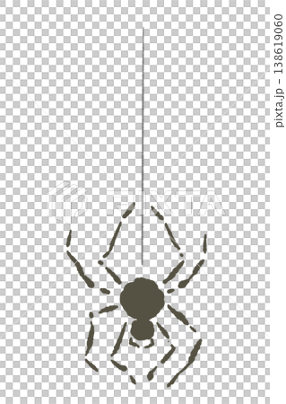 一隻陰森森的黑色蜘蛛用線懸掛著,非常適合萬聖節裝飾。 一隻陰森森的黑色蜘蛛用線懸掛著,非常適合萬聖節裝飾。 138619060