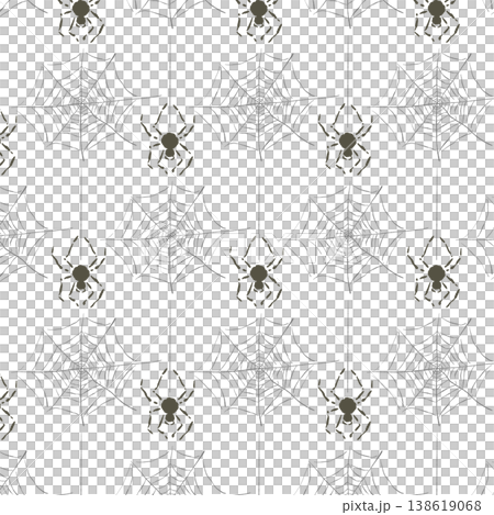 由小蜘蛛和蜘蛛網組成的無縫圖案,非常適合萬聖節。 由小蜘蛛和蜘蛛網組成的無縫圖案,非常適合萬聖節。 138619068