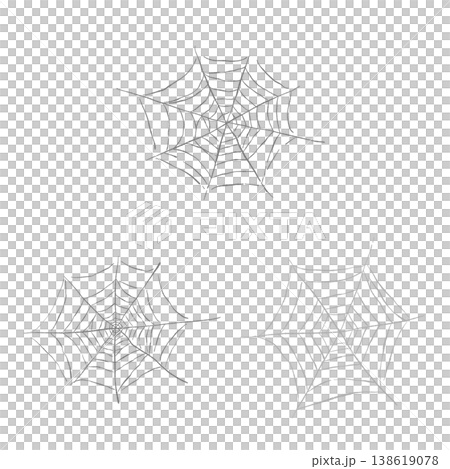 一組三張不同尺寸的蜘蛛網插圖,可用於萬聖節裝飾。 一組三張不同尺寸的蜘蛛網插圖,可用於萬聖節裝飾。 138619078