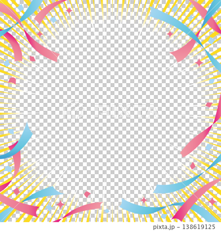 Tape ribbon decorative frame background with focus lines - square material Tape ribbon decorative frame background with focus lines - square material 138619125