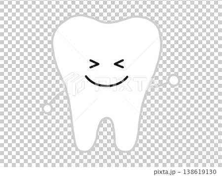 Illustration of a smiling tooth character Illustration of a smiling tooth character 138619130
