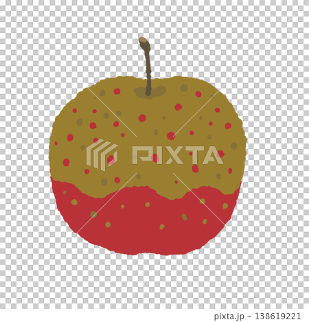 キャラメルやチョコがかかったりんごの手描きイラスト - ハロウィンや秋のお祭り向けスイーツ 138619221