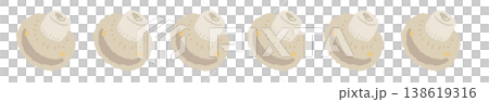 White mushroom line decoration/decorative border (variations) White mushroom line decoration/decorative border (variations) 138619316