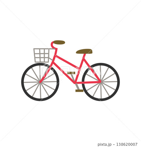 自転車のシンプルなアイコン・交通や移動を表すミニマルデザイン 自転車のシンプルなアイコン・交通や移動を表すミニマルデザイン 138620007