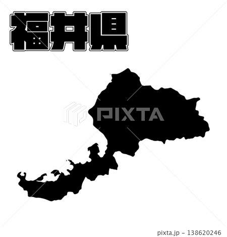福井県地図 福井県地図 138620246