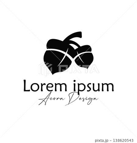 Modern acorn logo clean design for natural brand and business identity 138620543