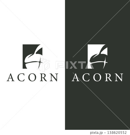 Simple Acorn Logo Clean Minimal Design for Eco Brand Identity Simple Acorn Logo Clean Minimal Design for Eco Brand Identity 138620552