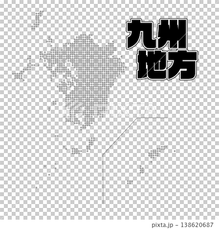Kyushu region map 138620687