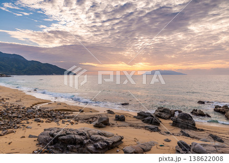 海亀産卵地永田いなか浜　夕景　屋久島(春 138622008
