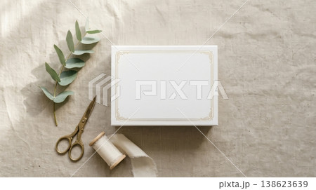 Elegant Box and Tools Flatlay Ready for Unboxing Ritual Elegant Box and Tools Flatlay Ready for Unboxing Ritual 138623639