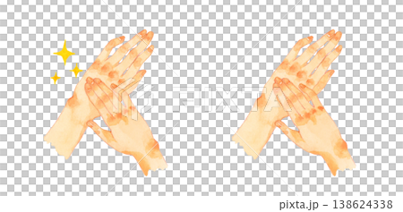 A set of beautiful hands (backs of hands) of a young person - Hand-drawn watercolor illustration material of human body parts. A set of beautiful hands (backs of hands) of a young person - Hand-drawn watercolor illustration material of human body parts. 138624338