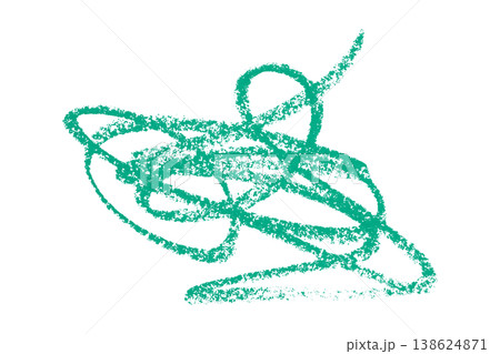 green pencil strokes isolated on transparent background green pencil strokes isolated on transparent background 138624871