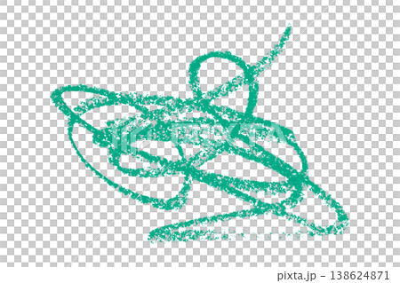 green pencil strokes isolated on transparent background green pencil strokes isolated on transparent background 138624871
