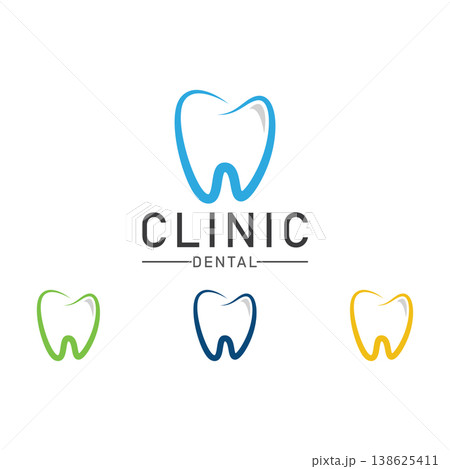 simple clinic dental logo design template. icon tooth abstract modern simple clinic dental logo design template. icon tooth abstract modern 138625411