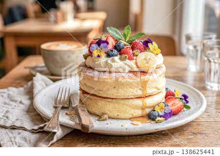 インスタ映えするパンケーキ 138625441