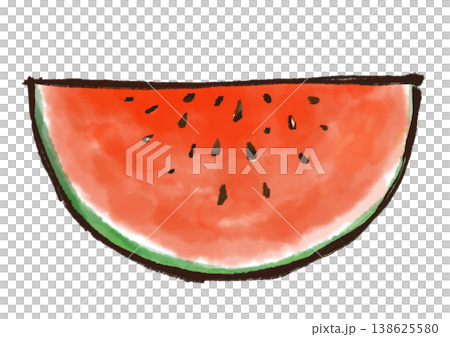 西瓜畫筆插圖 138625580