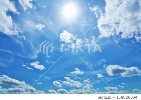 青空と雲 そして太陽 青空と雲 そして太陽 138626034