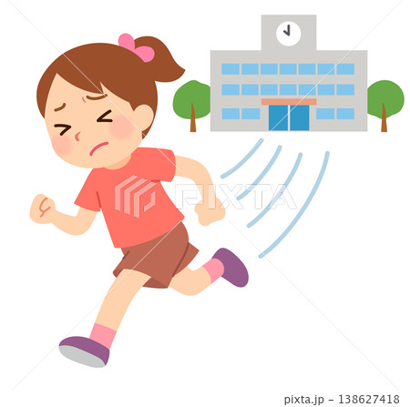 学校から逃避する子ども　逃避行動 138627418