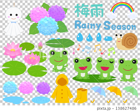 雨季的插圖集 雨季的插圖集 138627486