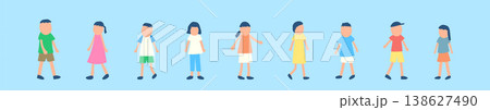 夏を過ごす子どもたちのイラストセット 夏を過ごす子どもたちのイラストセット 138627490