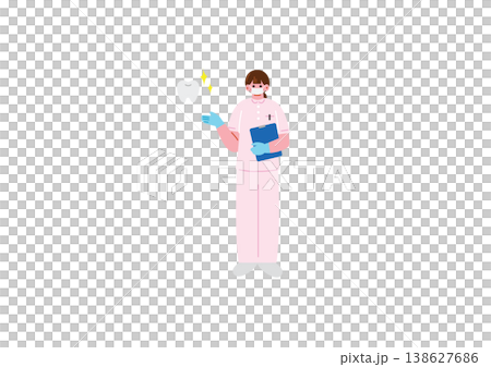 歯科衛生士の女性のイラスト 138627686