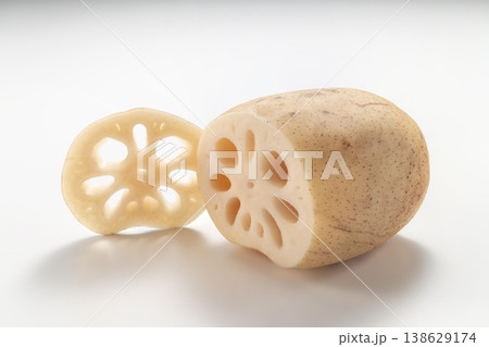 レンコンの輪切り断面 138629174