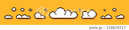 Pixel art cloud. Pixel art cloud. 138629317