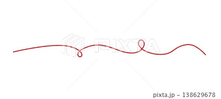 Scribble thread yarn rope divider. Abstract tangled linein simple red vector doodle style Scribble thread yarn rope divider. Abstract tangled linein simple red vector doodle style 138629678