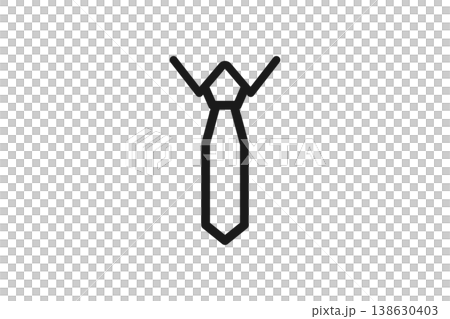 シンプルなネクタイの線画アイコン 138630403