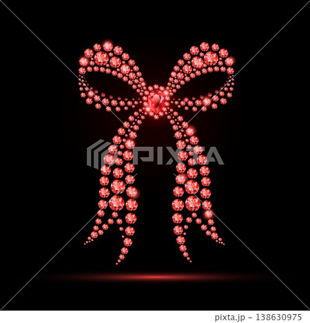 Ruby red bow for glamorous 138630975