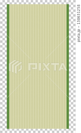 An illustration depicting one tatami mat viewed from the front. 138631258