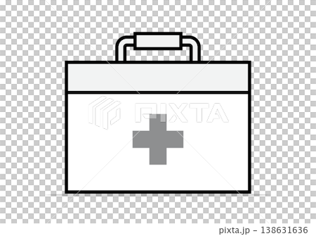 Simple flat illustration of a first-aid kit (medical, first aid, icon) Simple flat illustration of a first-aid kit (medical, first aid, icon) 138631636