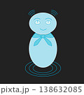 Chatbot assistant symbol. Audio and visual helper business data, customer support service. Vector illustration isolated on black background for design template web and call.  138632085