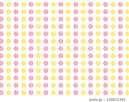 黄桃のハイビスカスの背景素材 黄桃のハイビスカスの背景素材 138632391