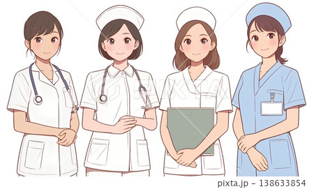 いろいろな看護師のイラスト 138633854