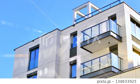 Apartments in residential complex. Housing structure at modern house. Architecture for property investment. and architecture details. Urban abstract - windows of apartment building. Apartments in residential complex. Housing structure at modern house. Architecture for property investment. and architecture details. Urban abstract - windows of apartment building. 138633925