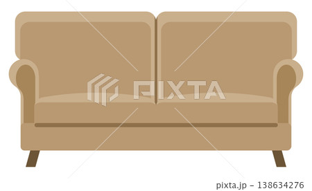 シンプルなソファーのイメージイラスト シンプルなソファーのイメージイラスト 138634276