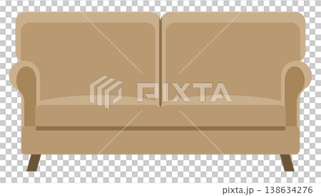 シンプルなソファーのイメージイラスト シンプルなソファーのイメージイラスト 138634276