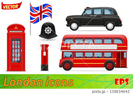 london set icons vector illustrationt 138634642
