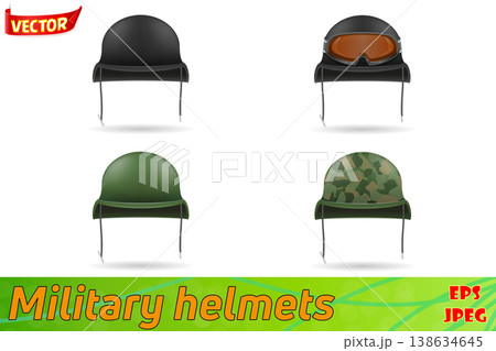 military helmets vector illustration military helmets vector illustration 138634645