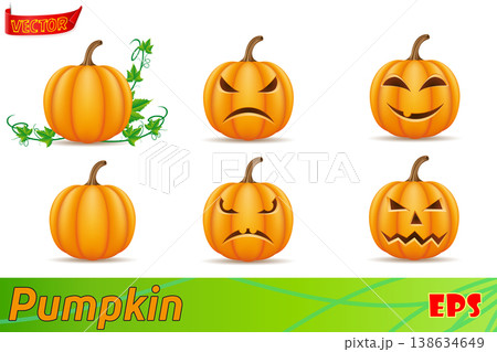 halloween pumpkin vector illustration 138634649