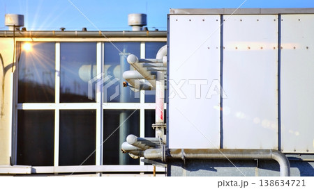 Old industrial factory facade building Old industrial factory facade building 138634721