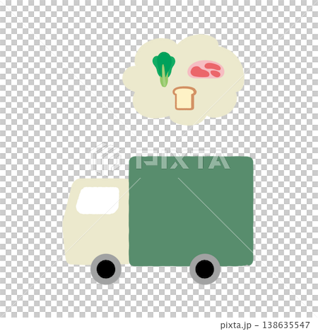 Vector illustration of a food delivery truck 138635547