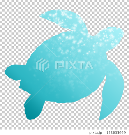 Simple sea turtle illustration 138635669