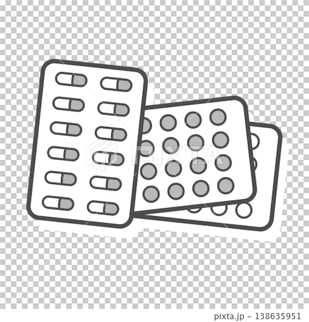 黑白彩色藥丸膠囊向量圖 黑白彩色藥丸膠囊向量圖 138635951