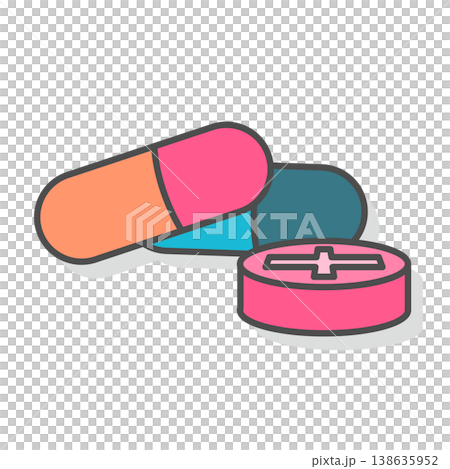 Colorful tablet vector illustration with outlines Colorful tablet vector illustration with outlines 138635952