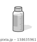 シロップ薬のベクターイラスト白黒 138635961