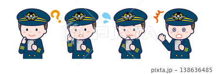 スマートフォンを使う「パイロット」の男性 138636485